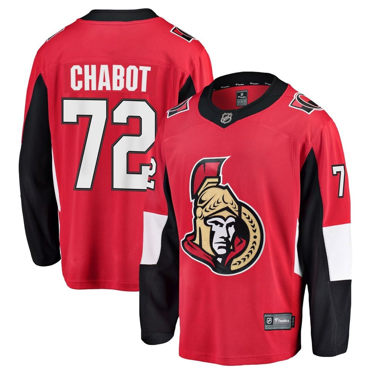 Hockey Thomas Chatbot Ottawa Senators 72 Jersey