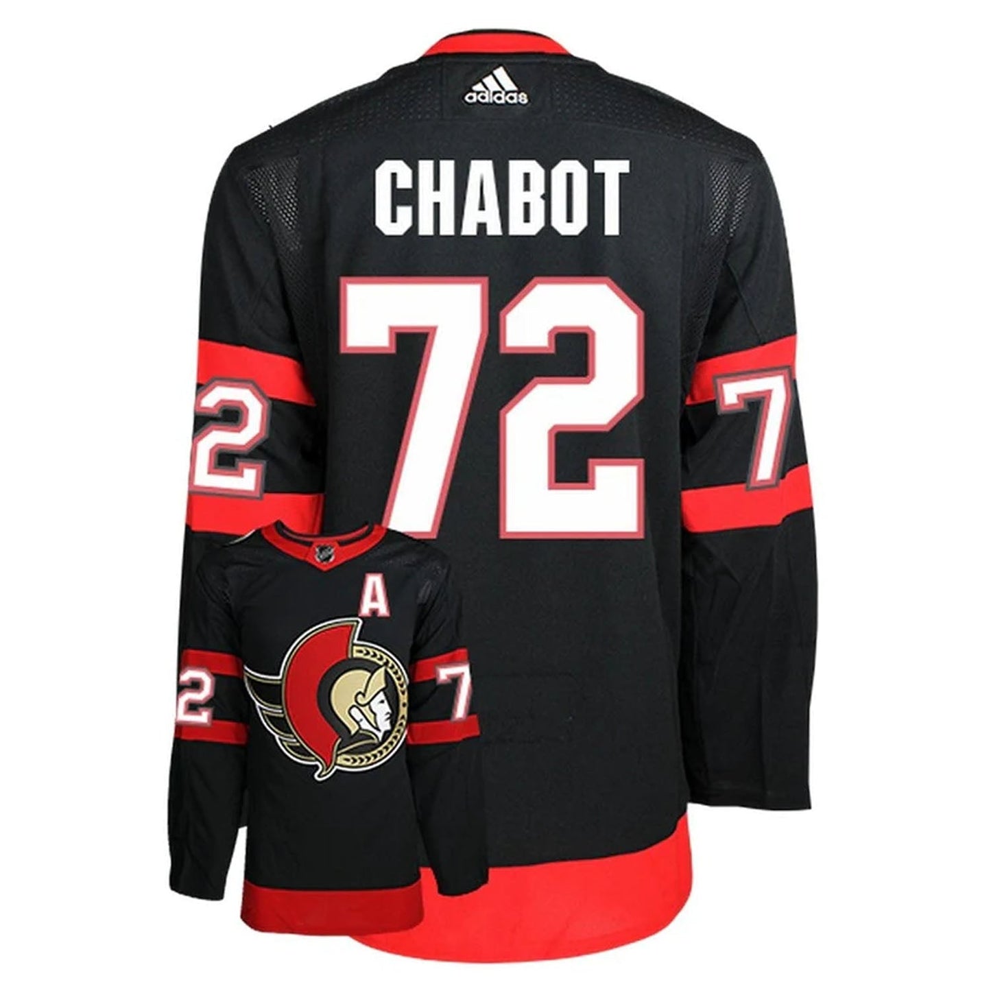 Hockey Thomas Chatbot Ottawa Senators 72 Jersey