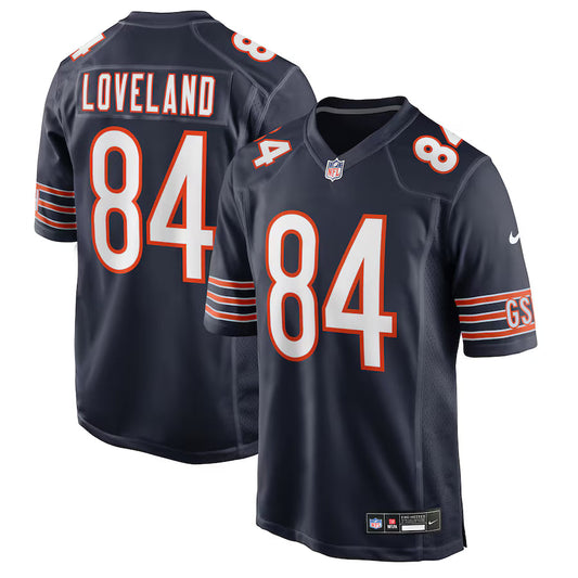 Football Colston Loveland Chicago Bears 2025 Football Draft First Round Pick Game Jersey - Navy