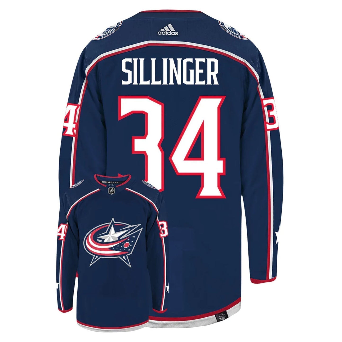Hockey Cole Sillinger Columbus Blue Jackets 34 Jersey