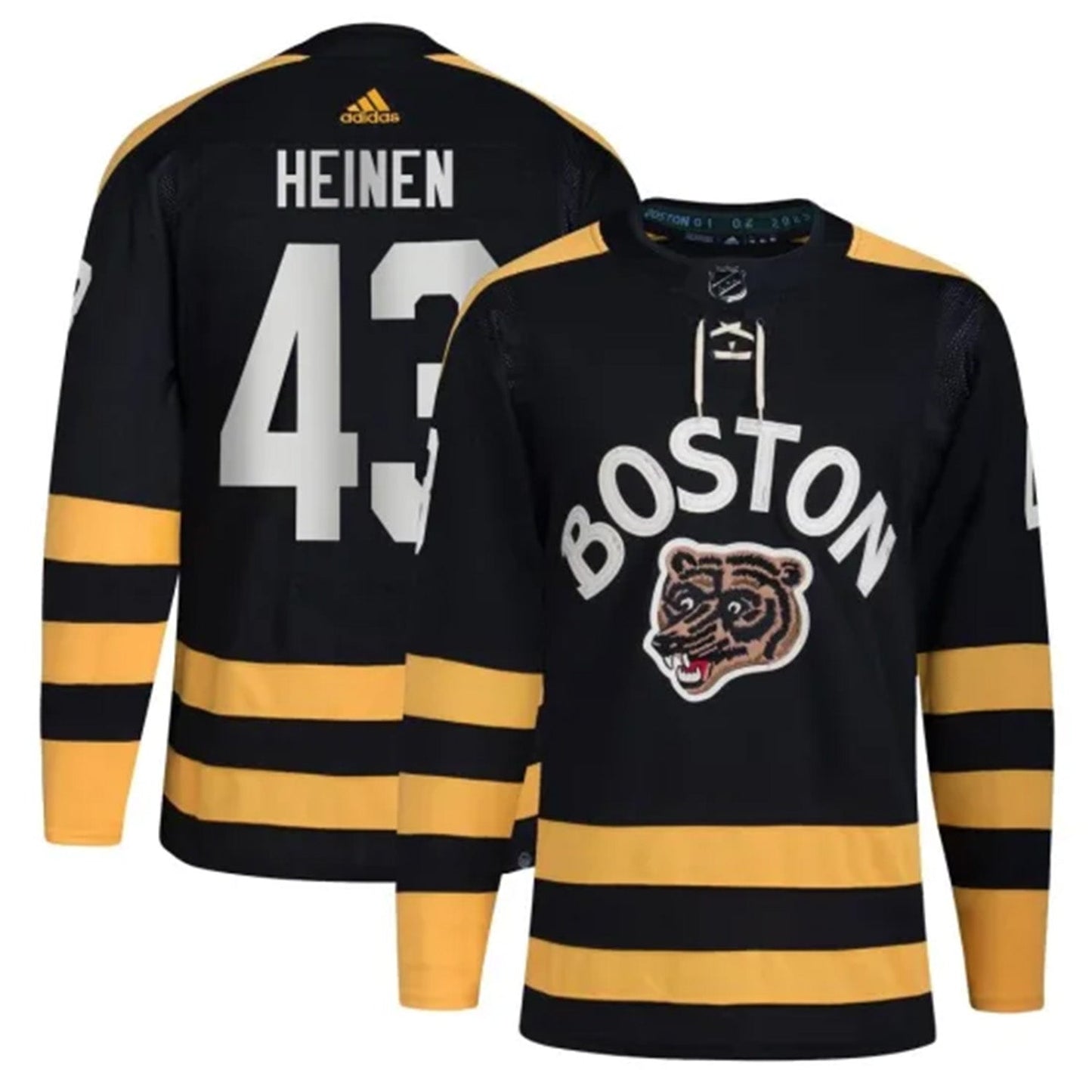 Hockey Danton Heinen Boston Bruins 43 Jersey