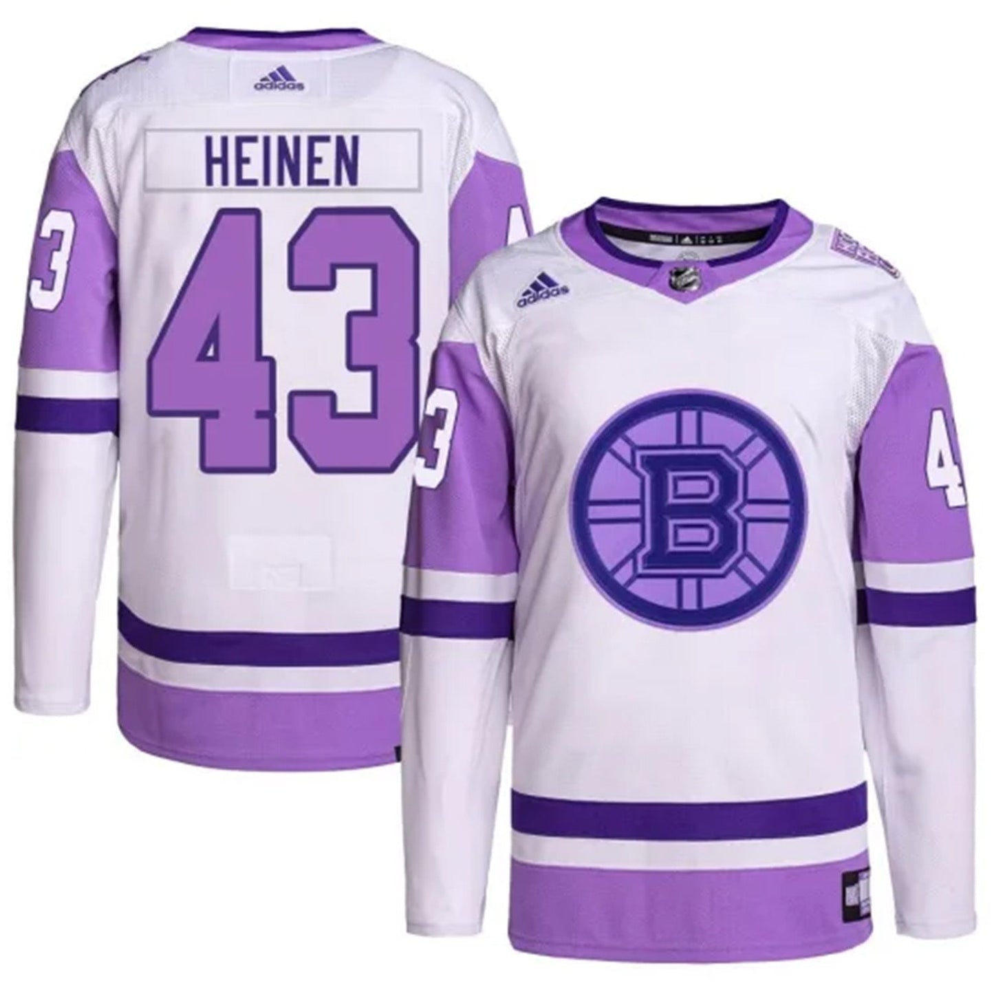 Hockey Danton Heinen Boston Bruins 43 Jersey
