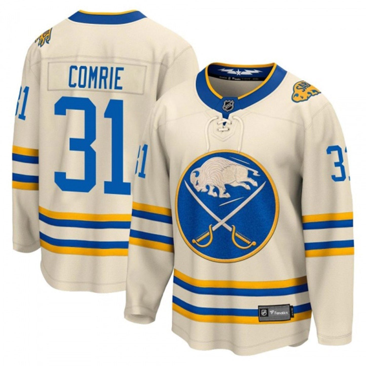 Hockey Eric Comrie Buffalo Sabres 31 Jersey