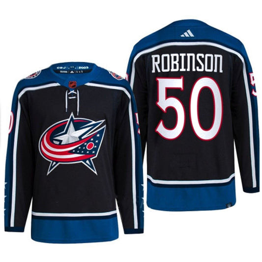 Hockey Eric Robinson Columbus Blue Jackets 50 Jersey