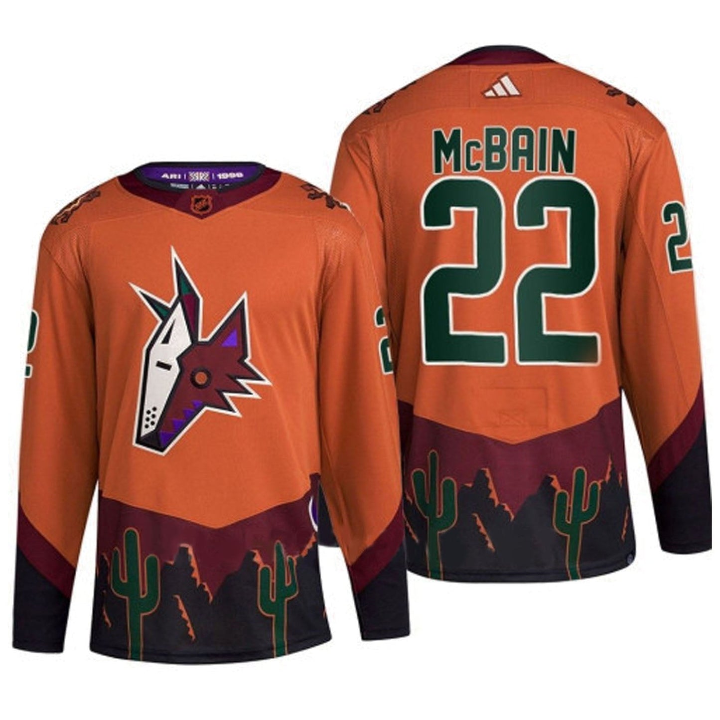 Hockey Jack McBain Arizona Coyotes 22 Jersey