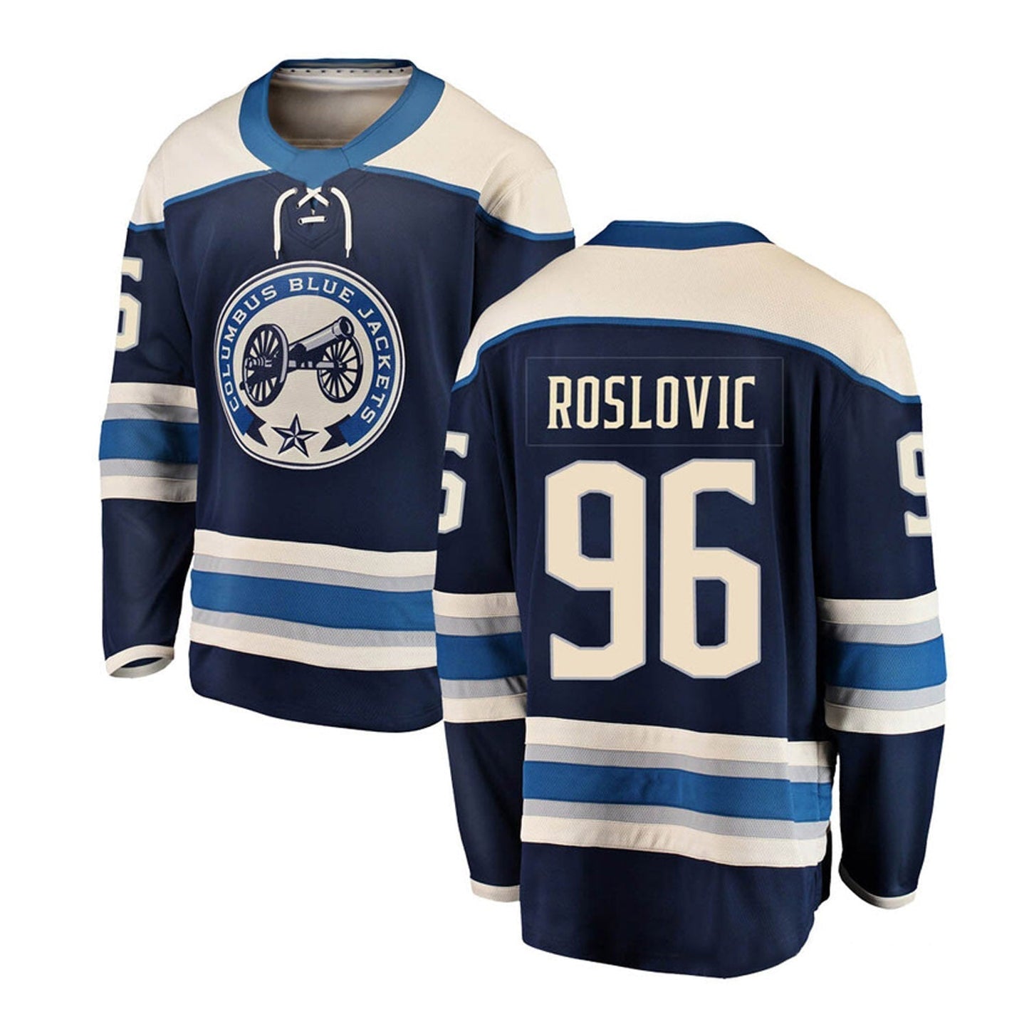 Hockey Jack Roslovic Columbus Blue Jackets 96 Jersey