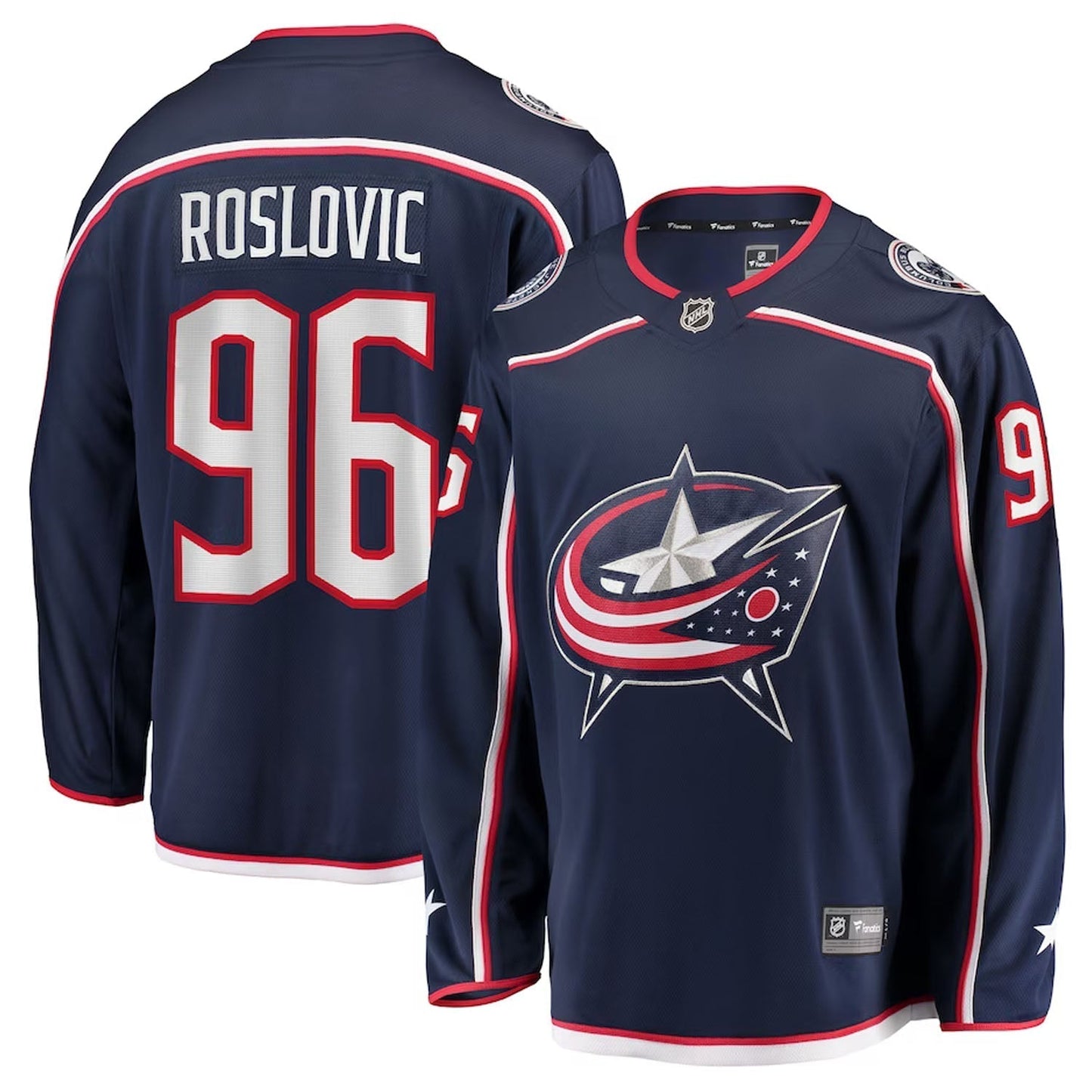 Hockey Jack Roslovic Columbus Blue Jackets 96 Jersey