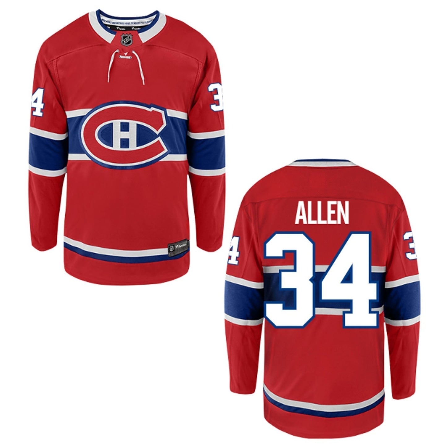 Hockey Jake Allen Montreal Canadiens 34 Jersey