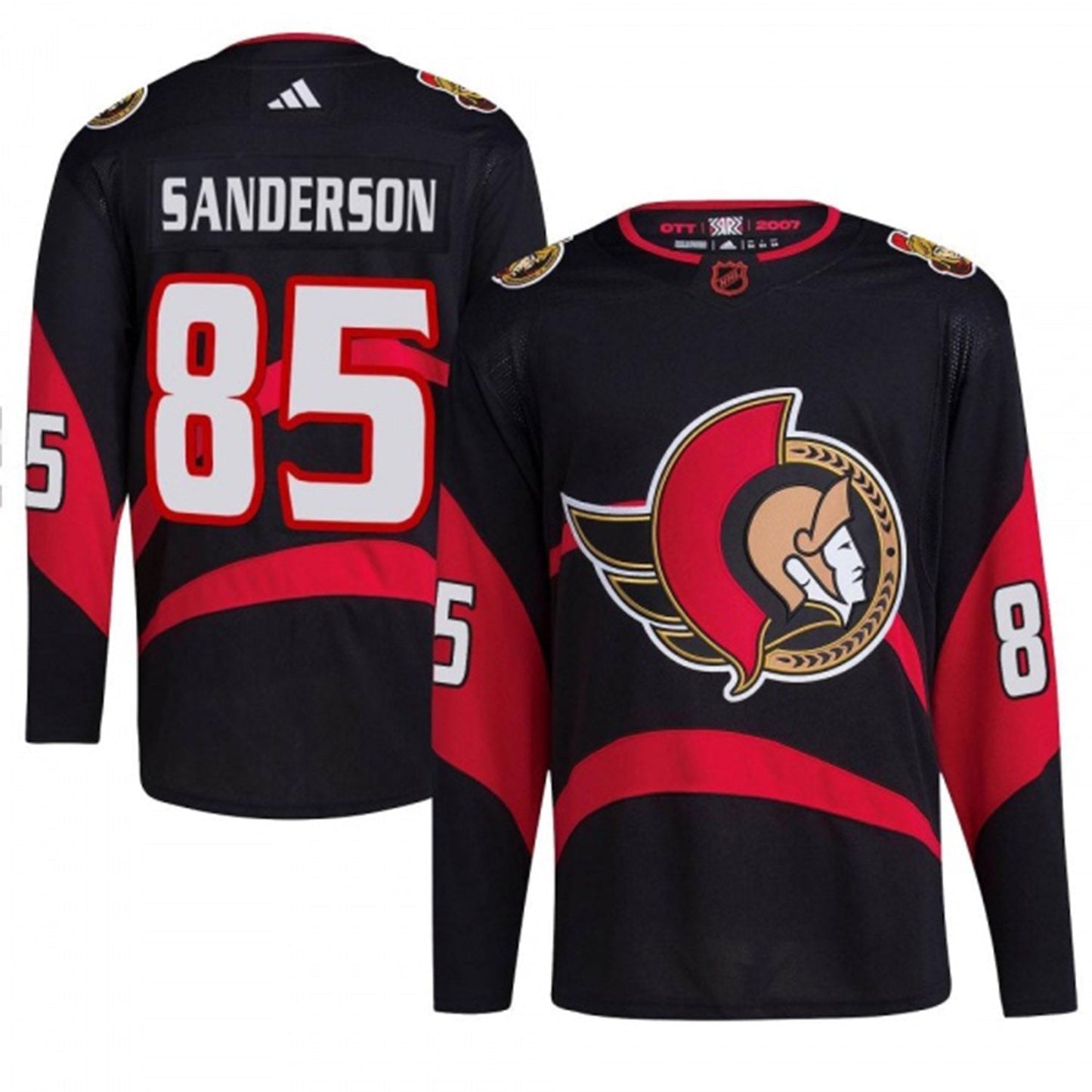 Hockey Jake Sanderson Chicago Blackhawks 85 Jersey