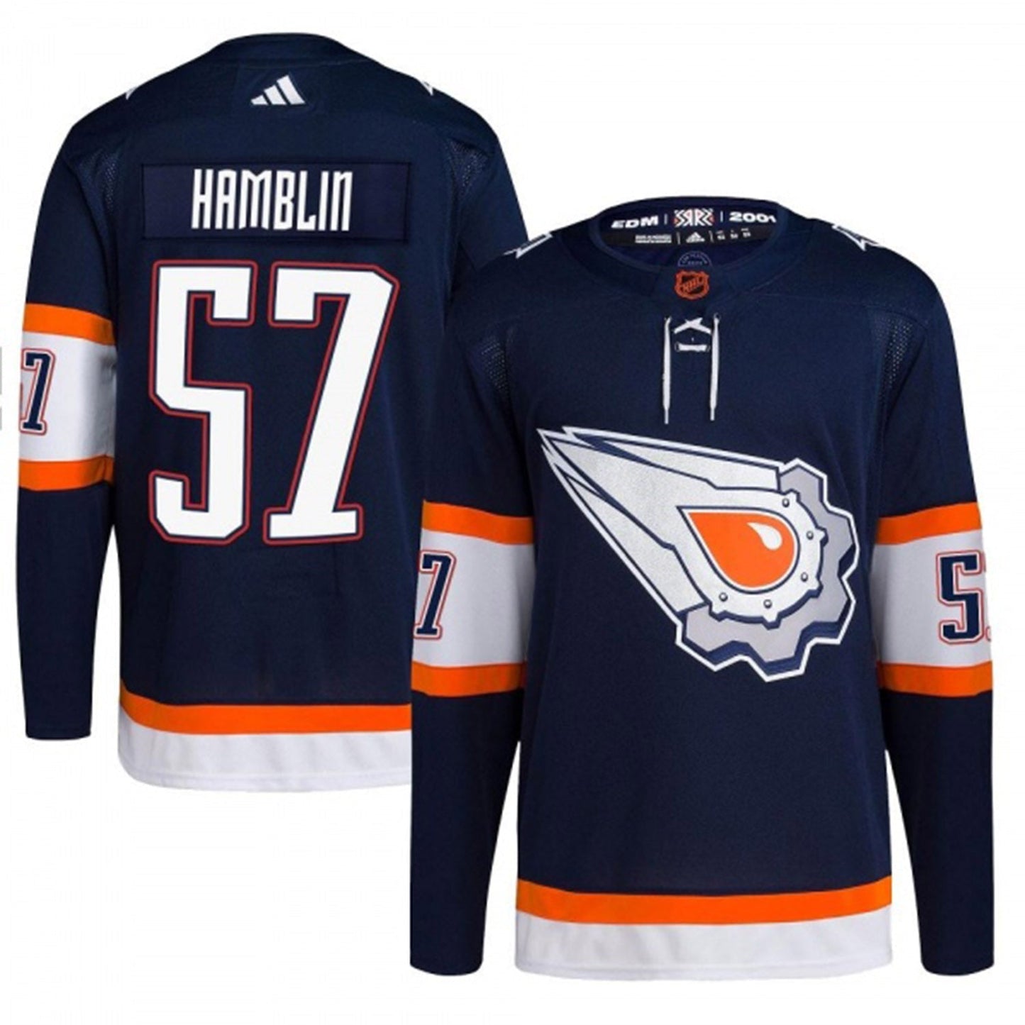 Hockey James Hamblin Edmonton Oilers 57 Jersey