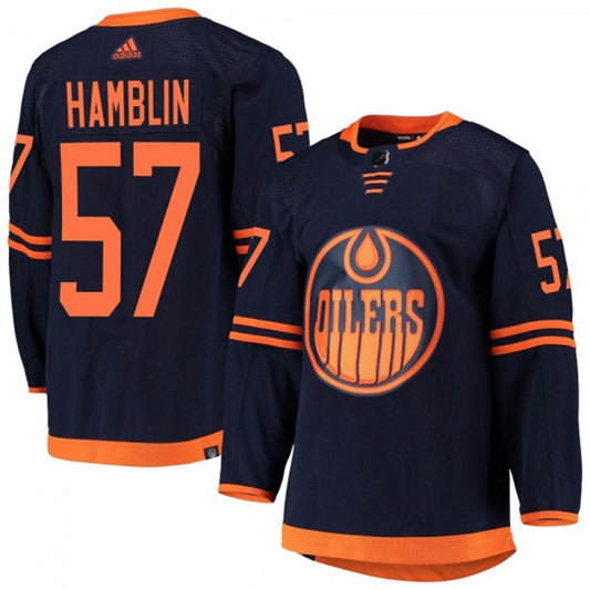 Hockey James Hamblin Edmonton Oilers 57 Jersey