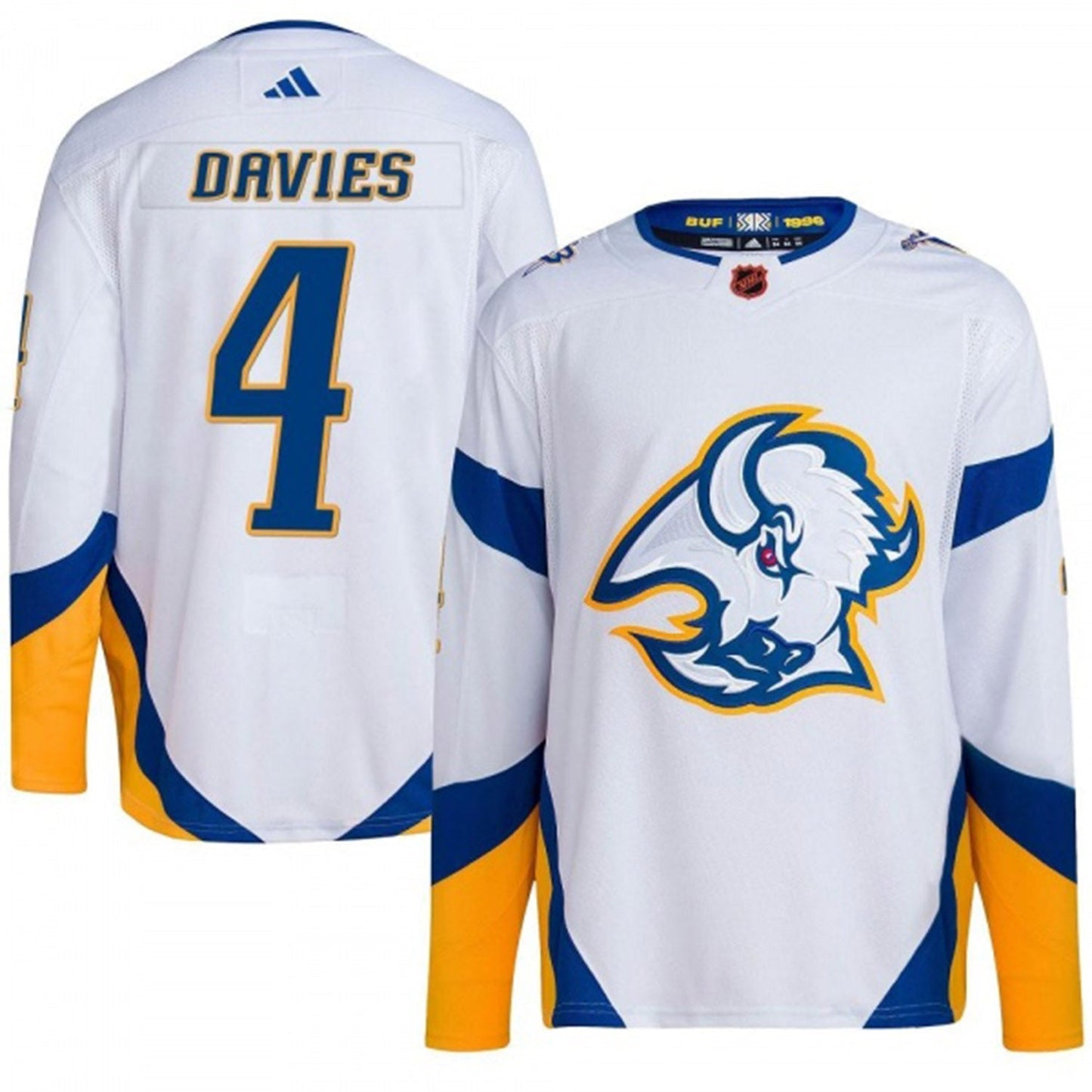 Hockey Jeremy Davies Buffalo Sabres 4 Jersey