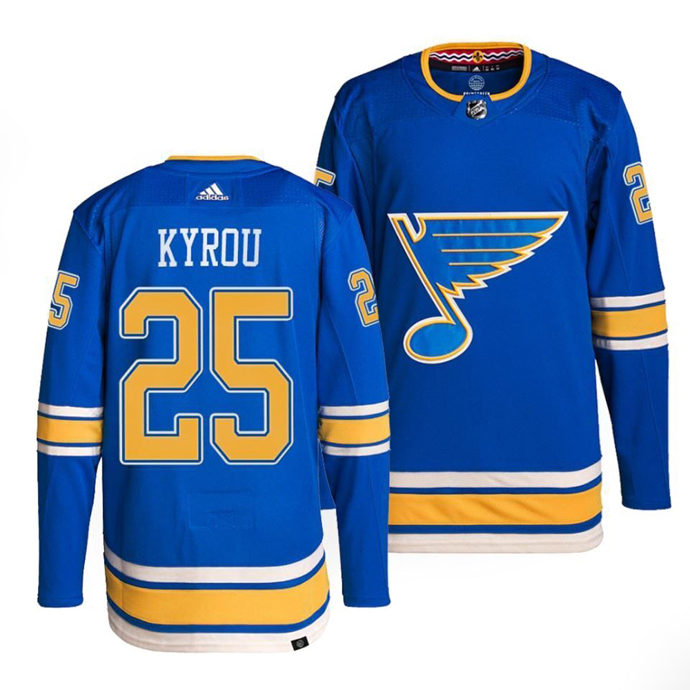 Hockey Jordan Kyrou St. Louis Blues 25 Jersey