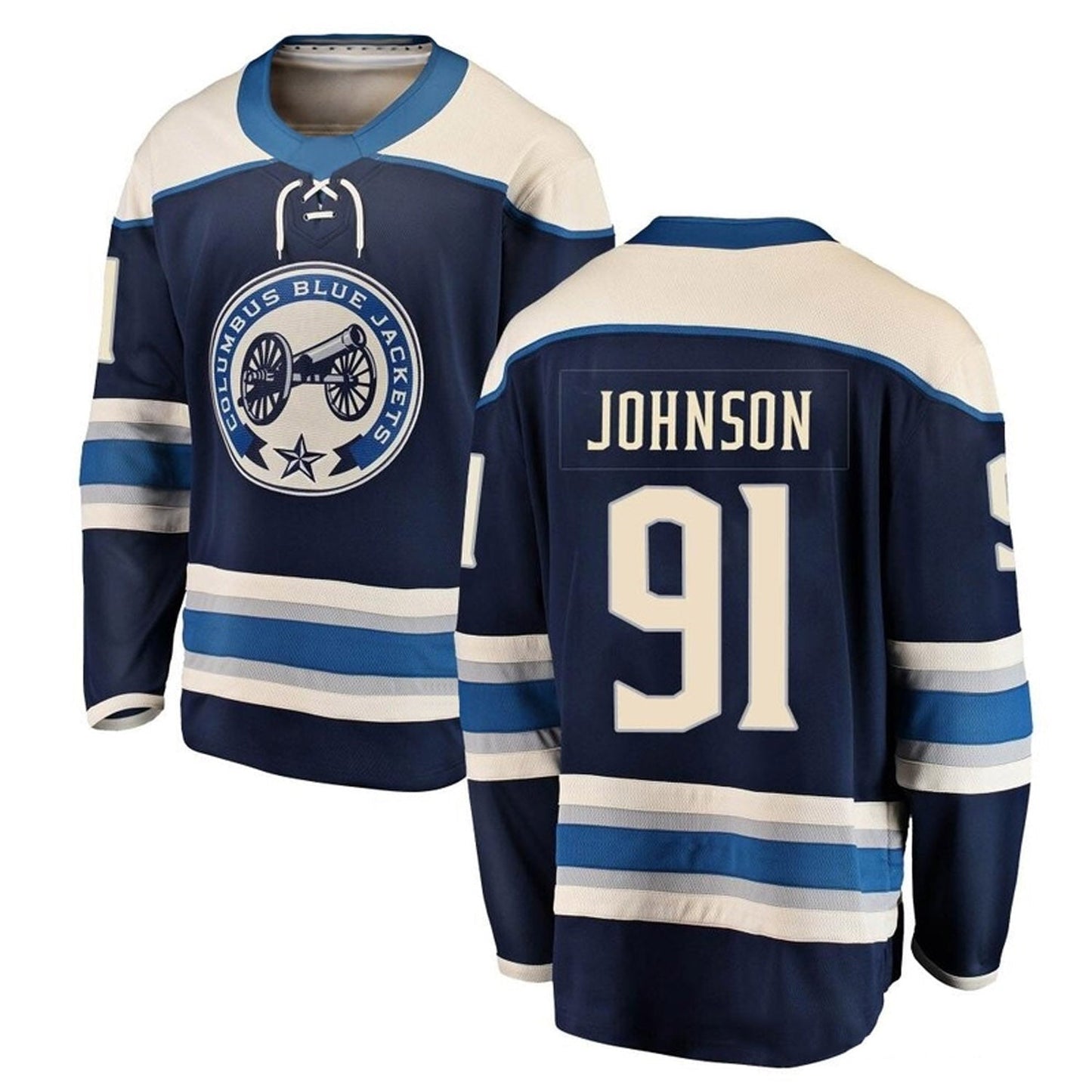Hockey Kent Johnson Columbus Blue Jackets 91 Jersey