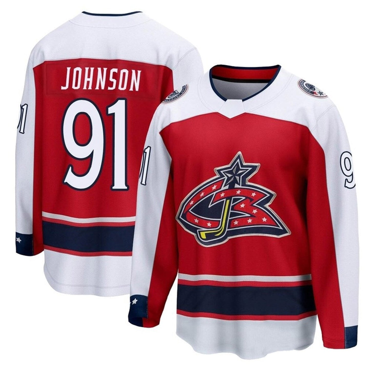 Hockey Kent Johnson Columbus Blue Jackets 91 Jersey