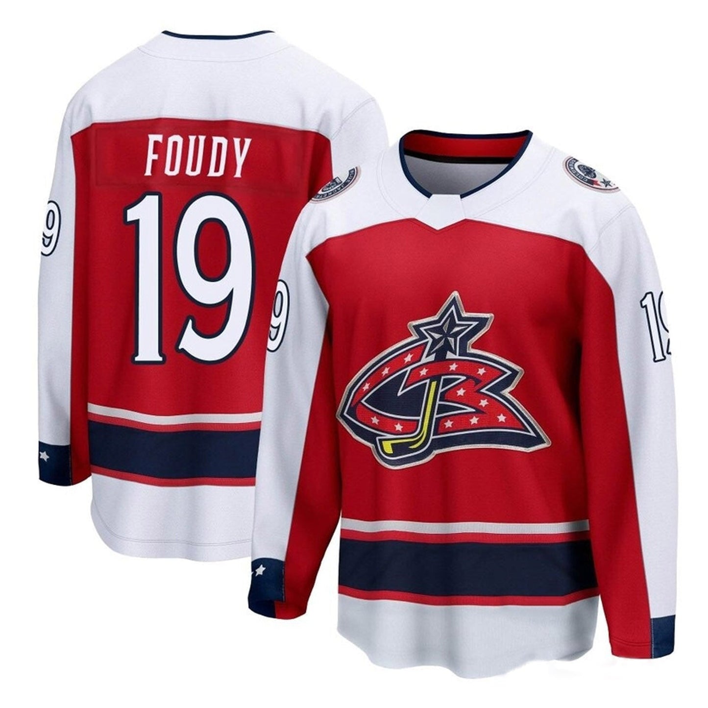 Hockey Liam Foudy Columbus Blue Jackets 19 Jersey