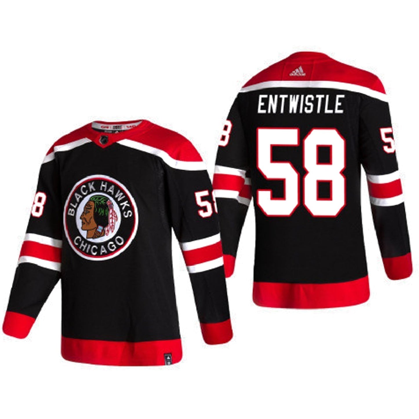 Hockey MacKenzie Entwistle Chicago Blackhawks 58 Jersey