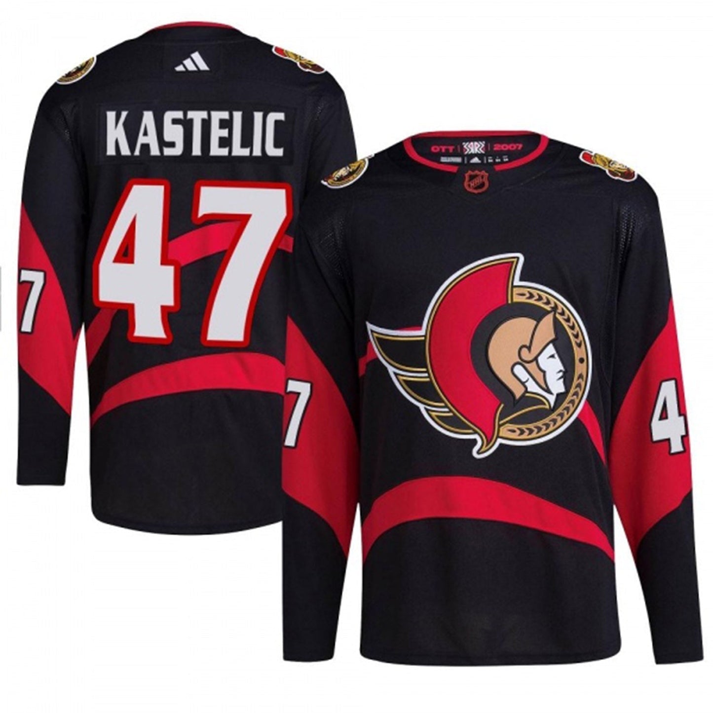 Hockey Mark Kastelic Ottawa Senators 47 Jersey