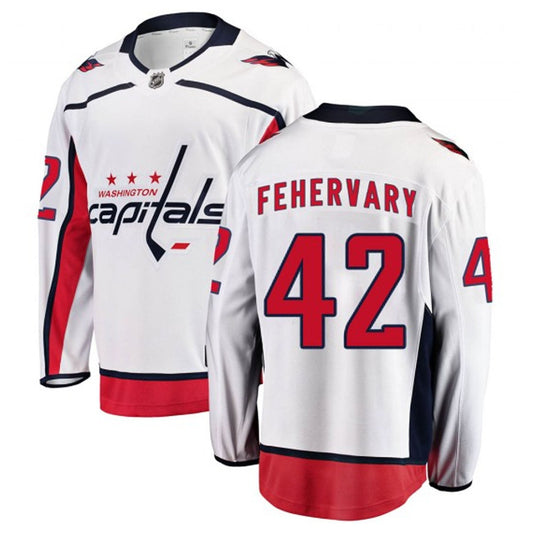 Hockey Martin Fehervary Washington Capitals 42 Jersey