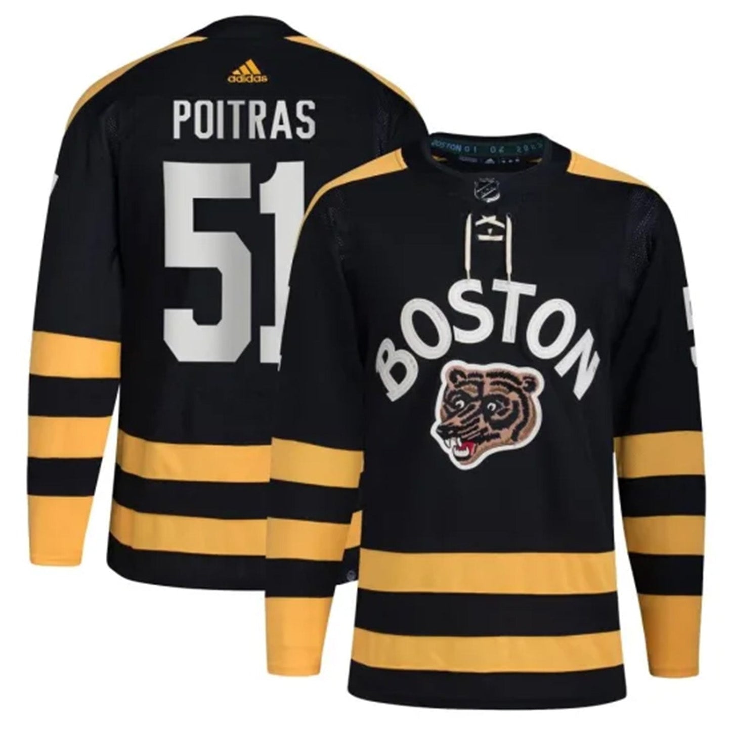 Hockey Matthew Poitras Bostin Bruins 51 Jersey