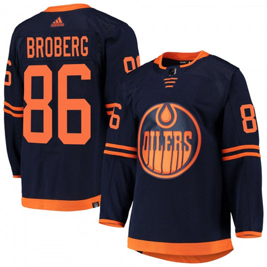 Hockey Philip Broberg Edmonton Oilers 86 Jersey