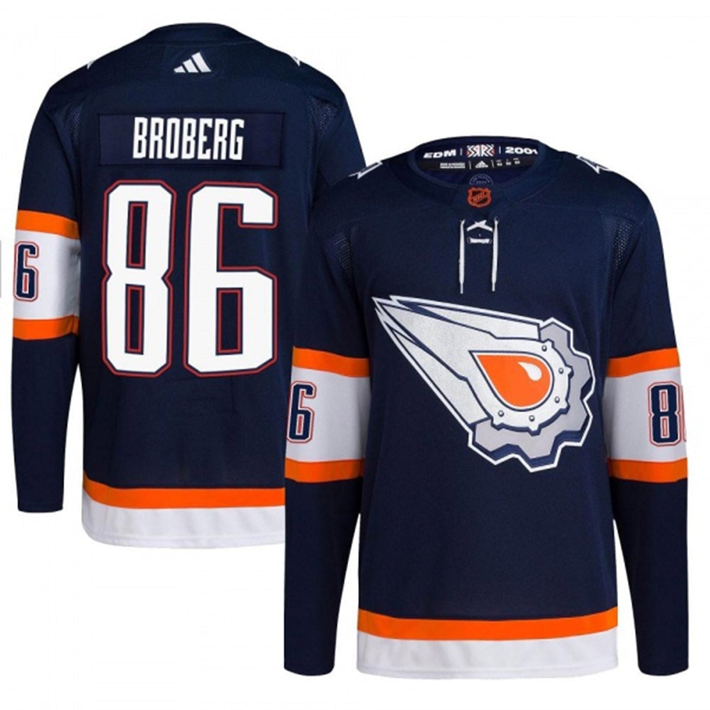 Hockey Philip Broberg Edmonton Oilers 86 Jersey