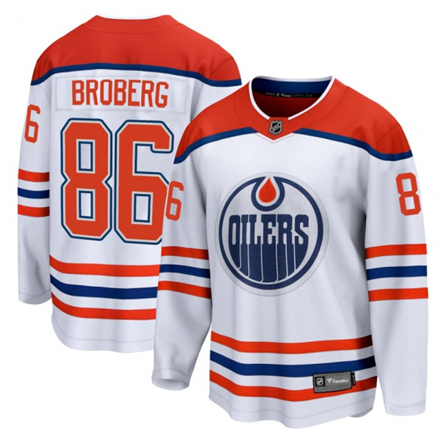 Hockey Philip Broberg Edmonton Oilers 86 Jersey