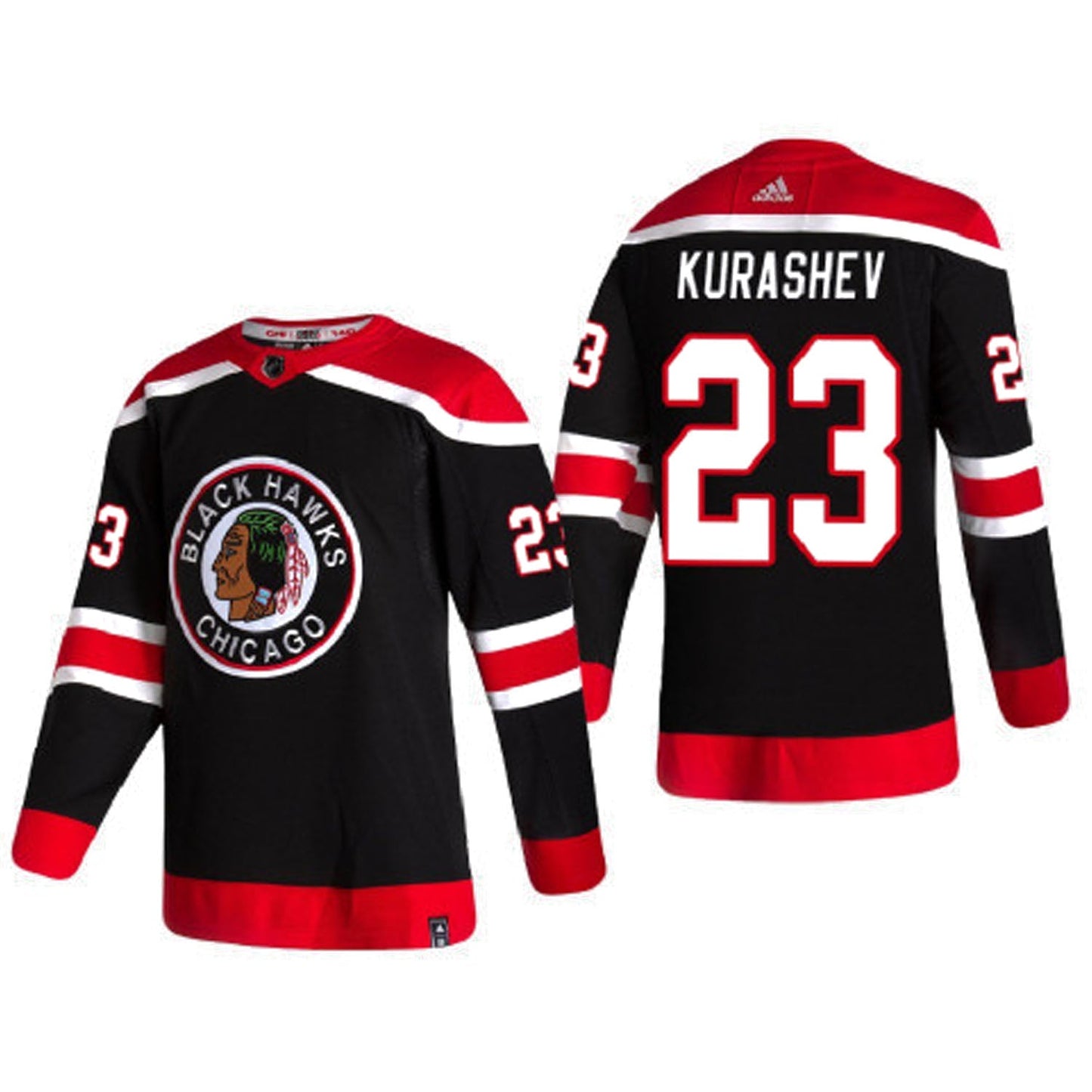 Hockey Philipp Kurashev Chicago Blackhawks 23 Jersey