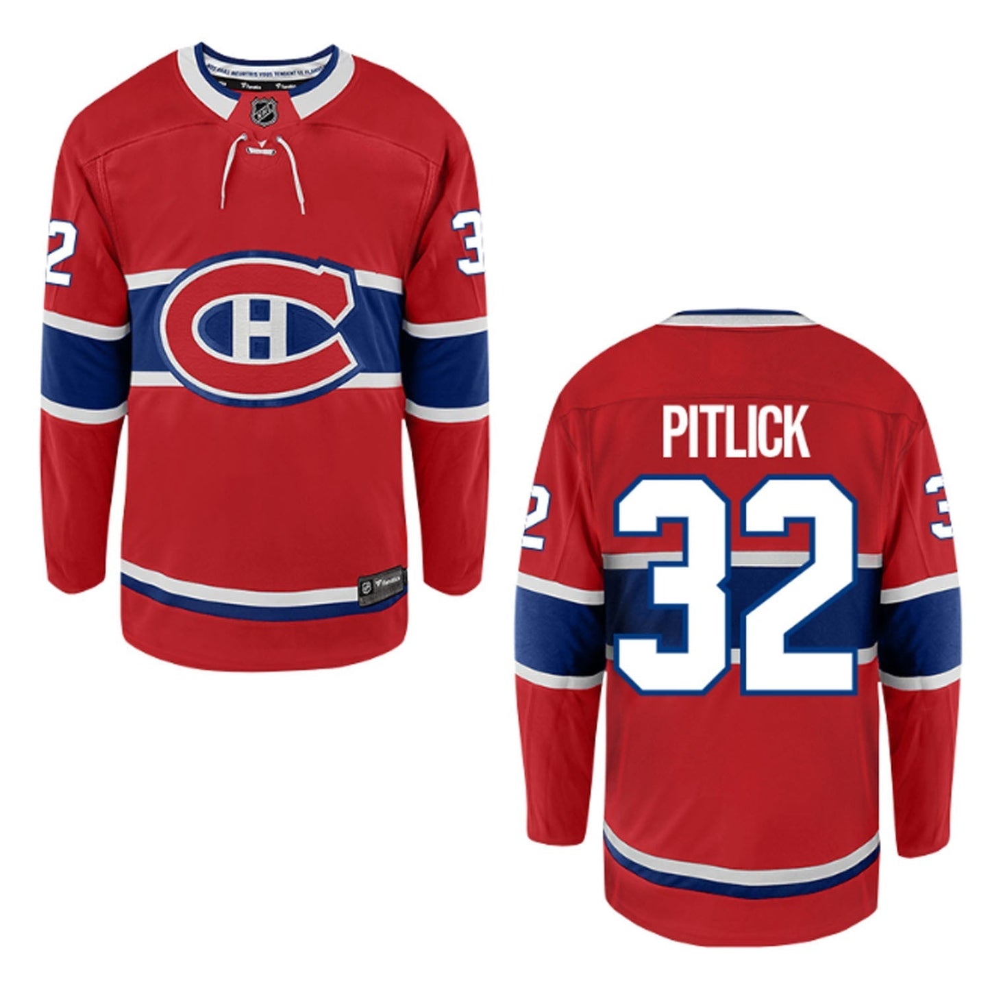 Hockey Rem Pitlick Montreal Canadiens 32 Jersey