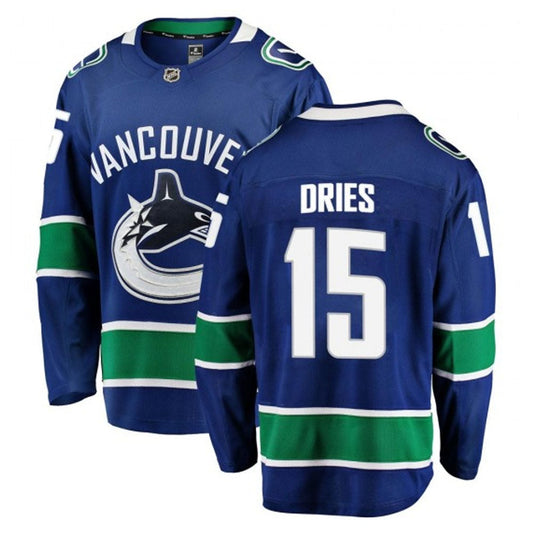 Hockey Sheldon Dries Vancouver Canucks 15 Jersey