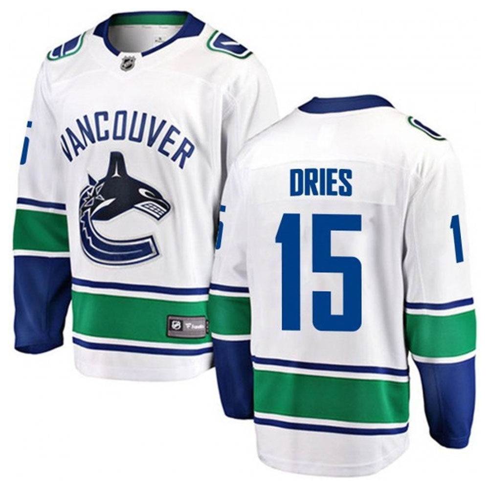Hockey Sheldon Dries Vancouver Canucks 15 Jersey