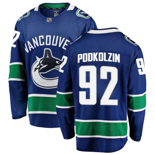 Hockey Vasily Podkolzin Vancouver Canucks 92 Jersey