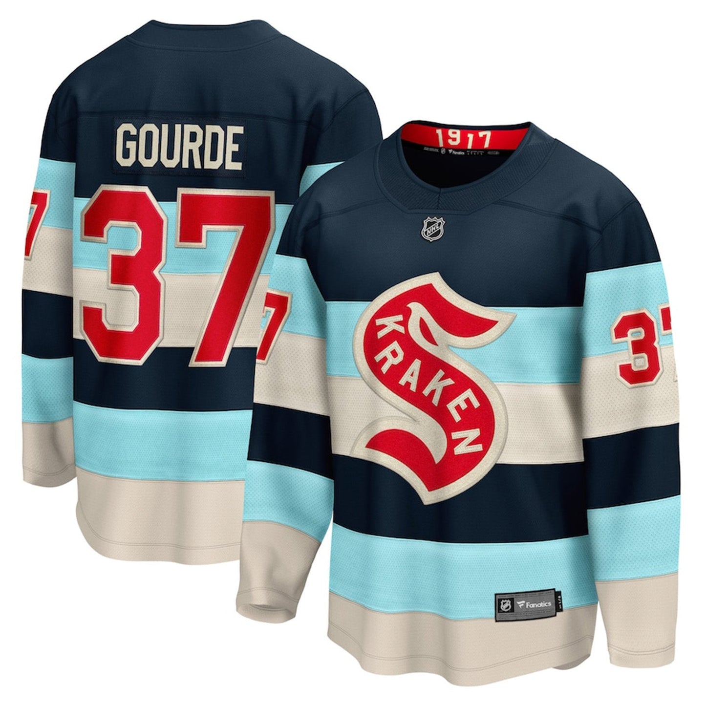 Hockey Yanni Gourde Seattle Kraken Winter Classic 37 Jersey