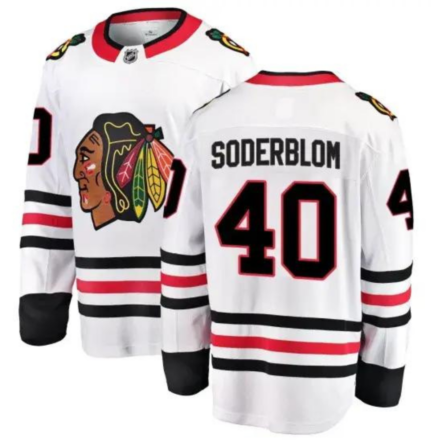 Hockey Arvid Soderblom Chicago Blackhawks 40 Jersey