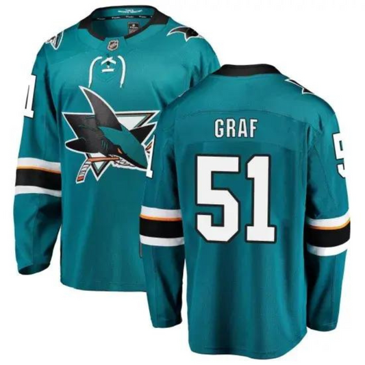 Hockey Collin Graf San Jose Sharks 51 Jersey