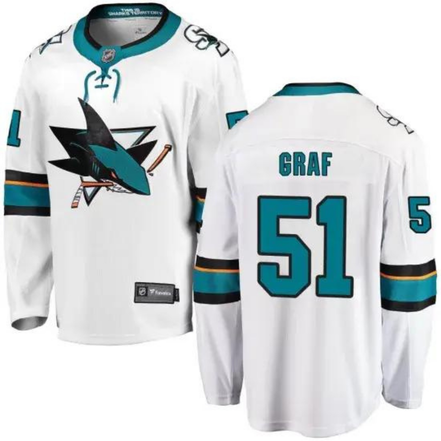 Hockey Collin Graf San Jose Sharks 51 Jersey