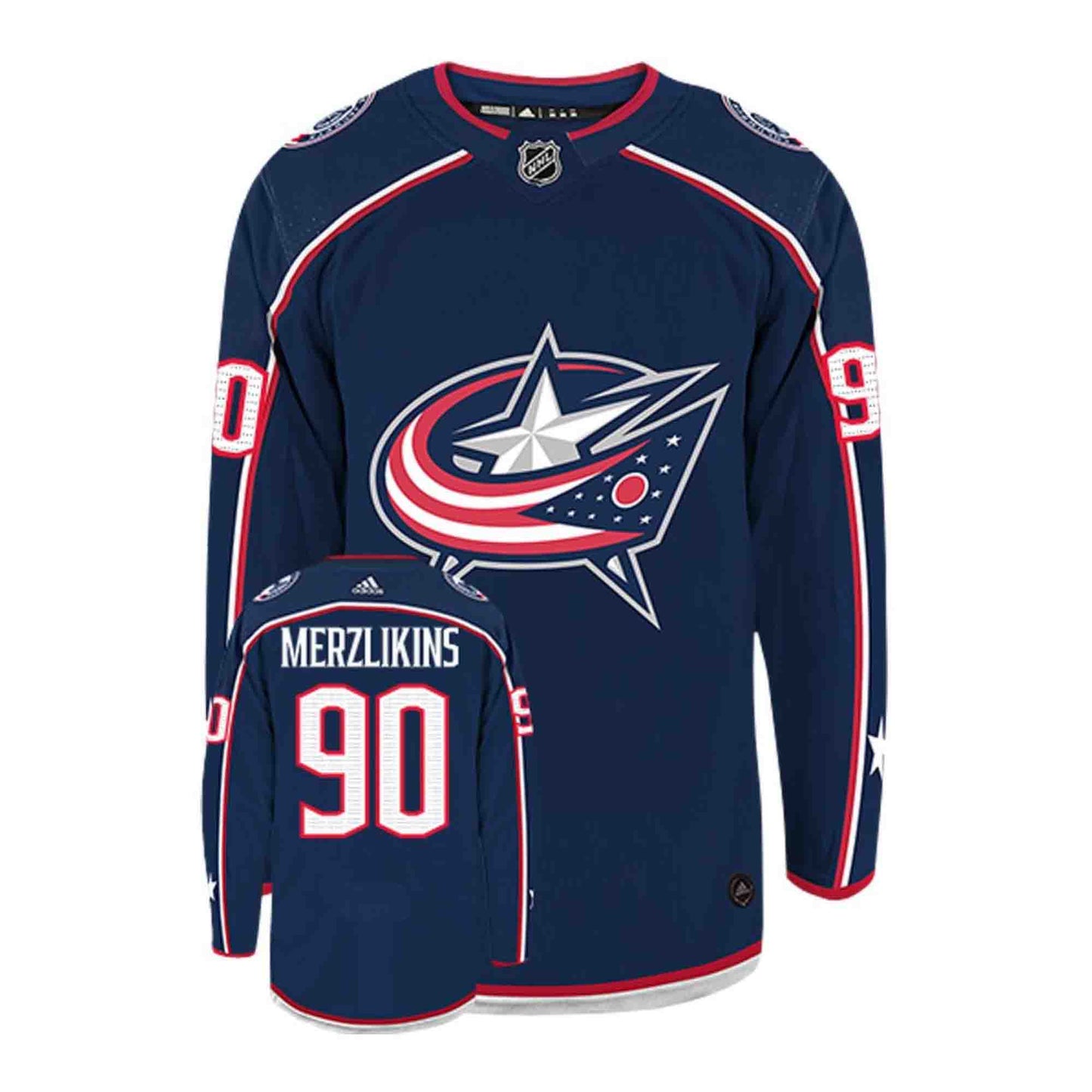 Hockey Elvis Merzlikins Columbus Blue Jackets 90 Jersey
