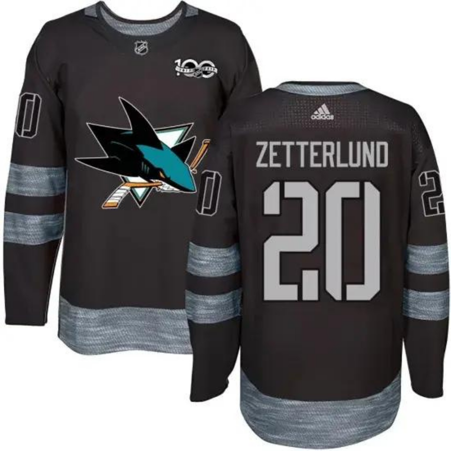 Hockey Fabian Zetterlund San Jose Sharks 20 Jersey