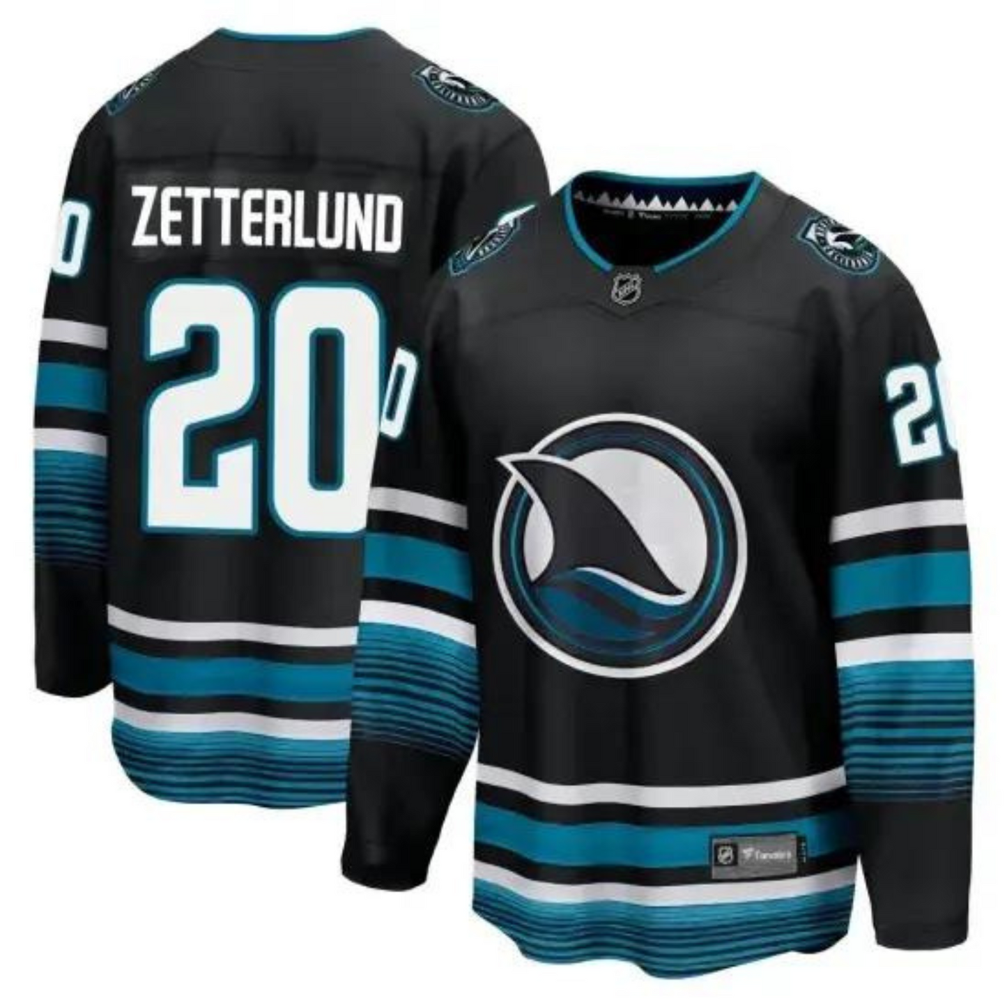 Hockey Fabian Zetterlund San Jose Sharks 20 Jersey