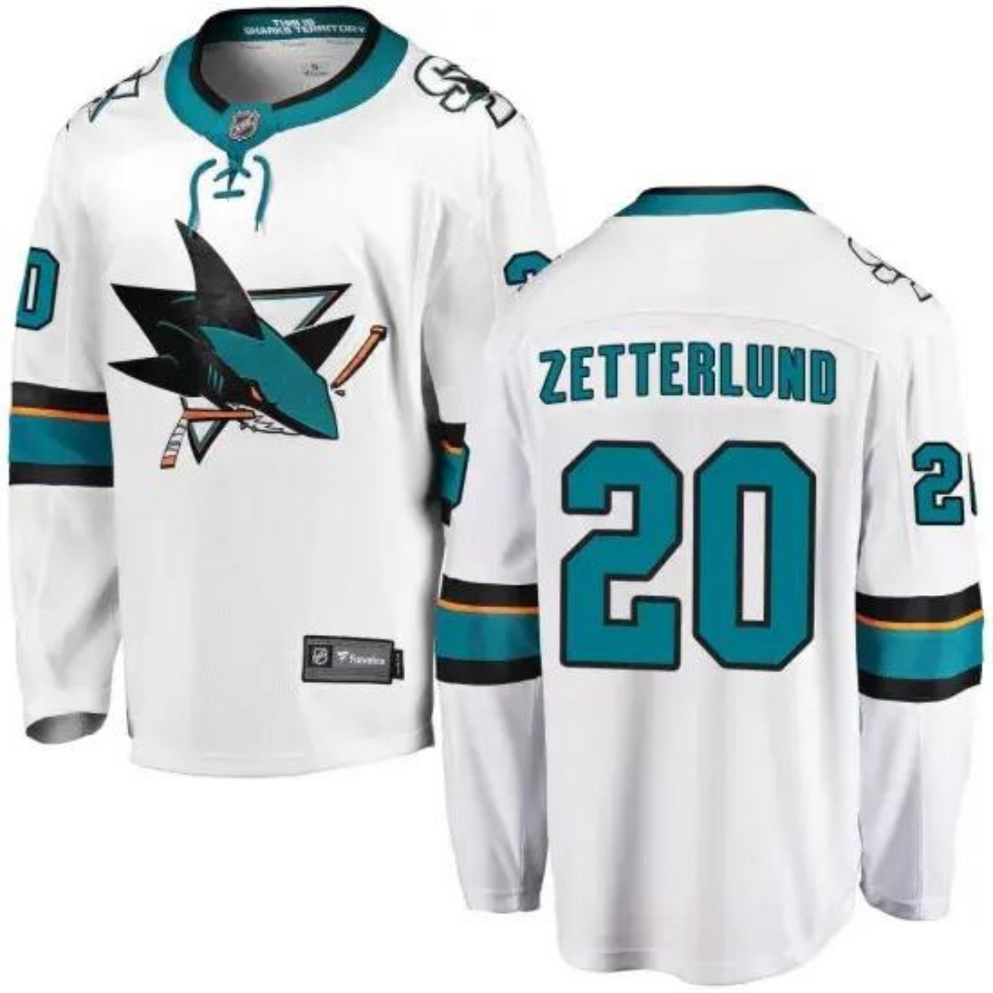 Hockey Fabian Zetterlund San Jose Sharks 20 Jersey