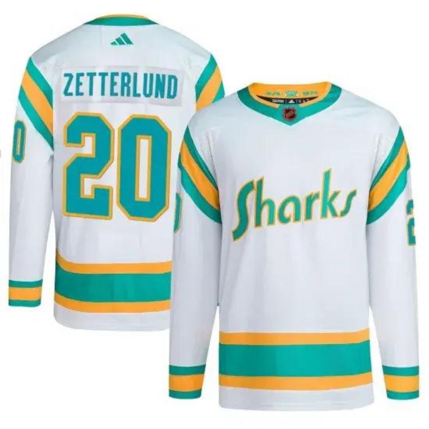 Hockey Fabian Zetterlund San Jose Sharks 20 Jersey