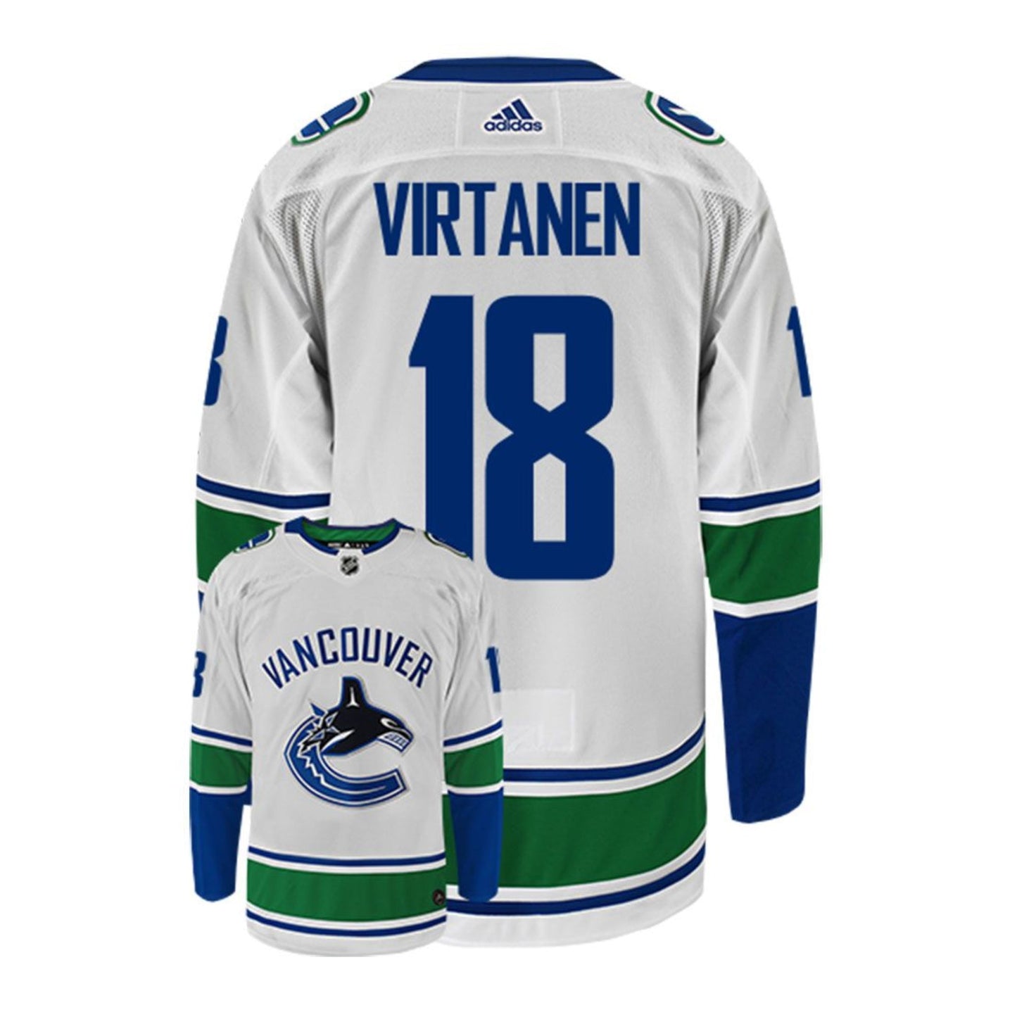 Hockey Jake Virtanen Vancouver Canucks 18 Jersey
