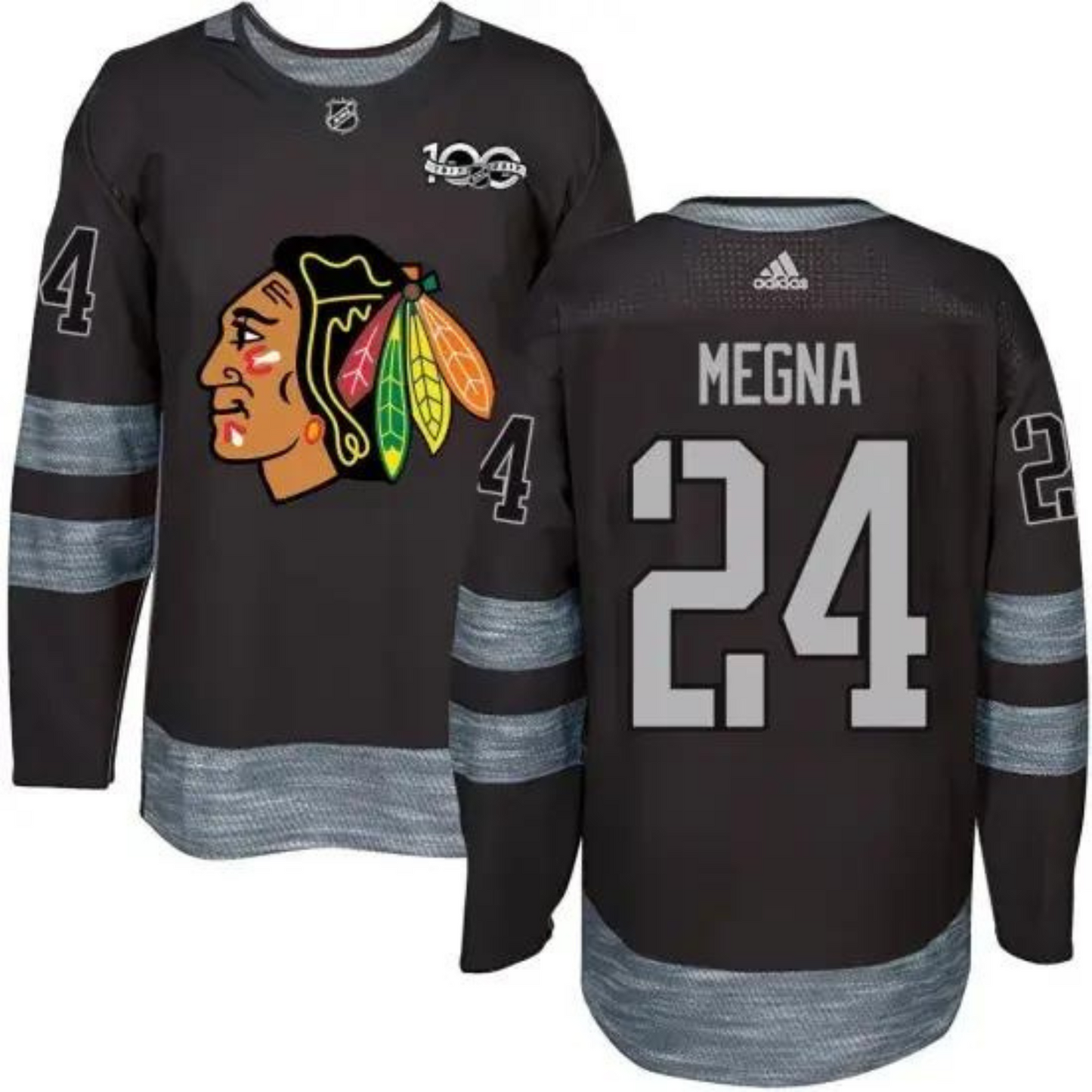Hockey Jaycob Megna Chicago Blackhawks 24 Jersey