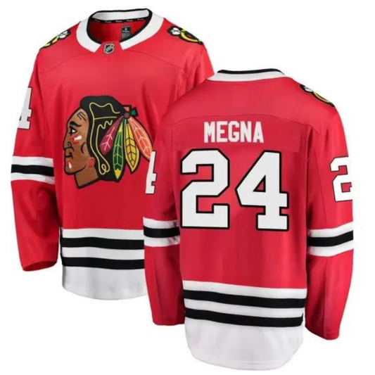 Hockey Jaycob Megna Chicago Blackhawks 24 Jersey