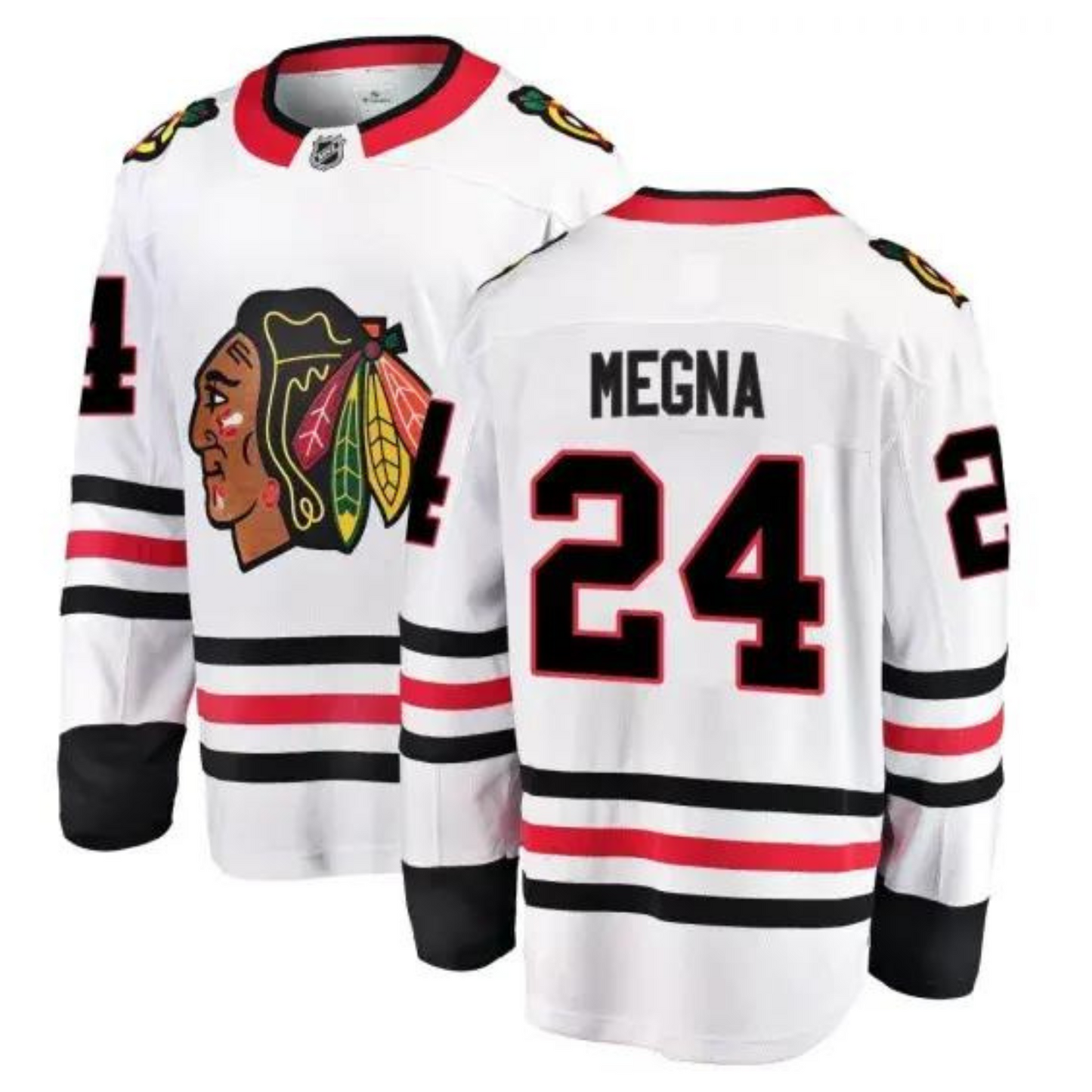 Hockey Jaycob Megna Chicago Blackhawks 24 Jersey