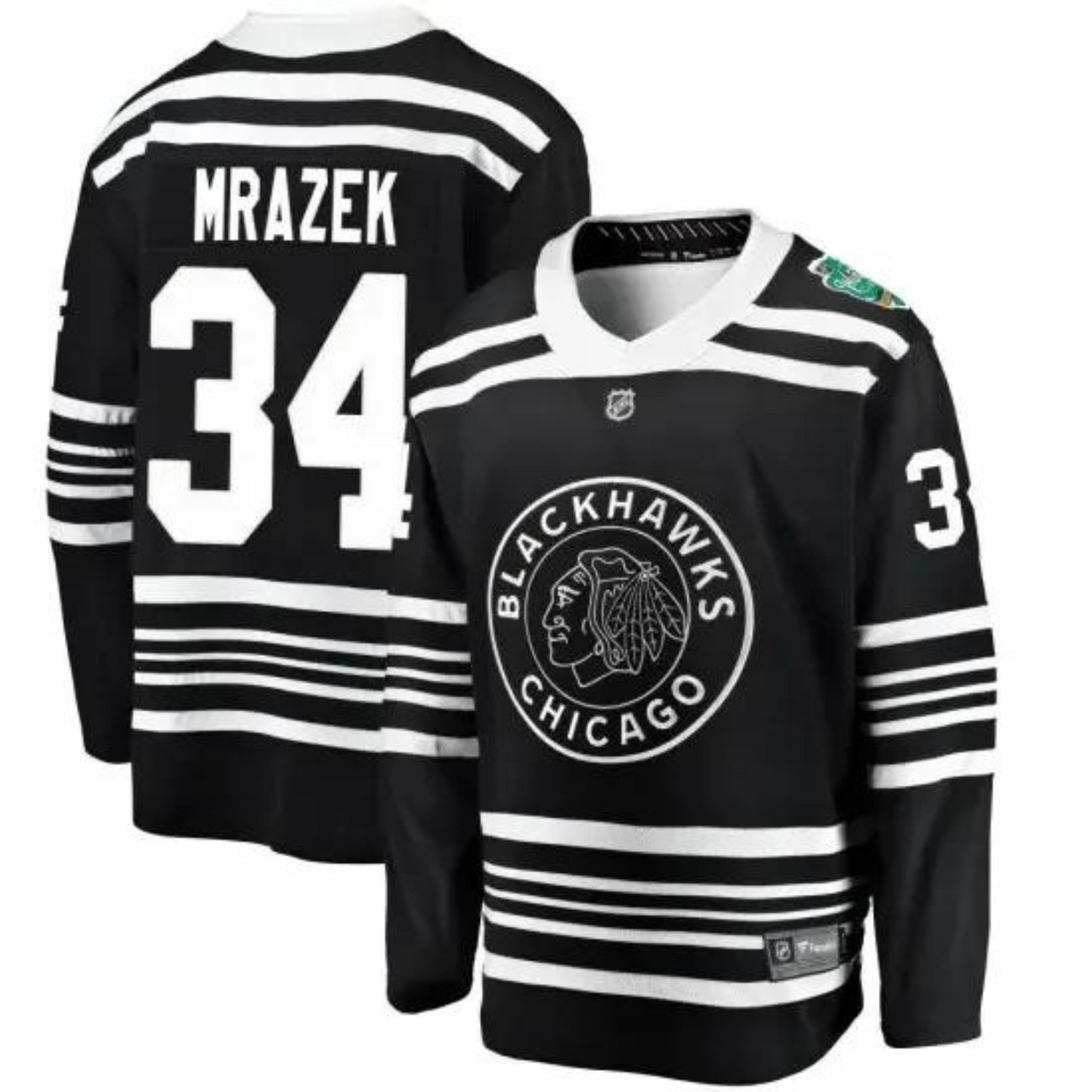 Hockey Petr Mrazek Chicago Blackhawks 34 Jersey