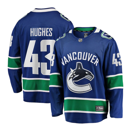 Hockey Quinn Hughes Vancouver Canucks 43 Jersey