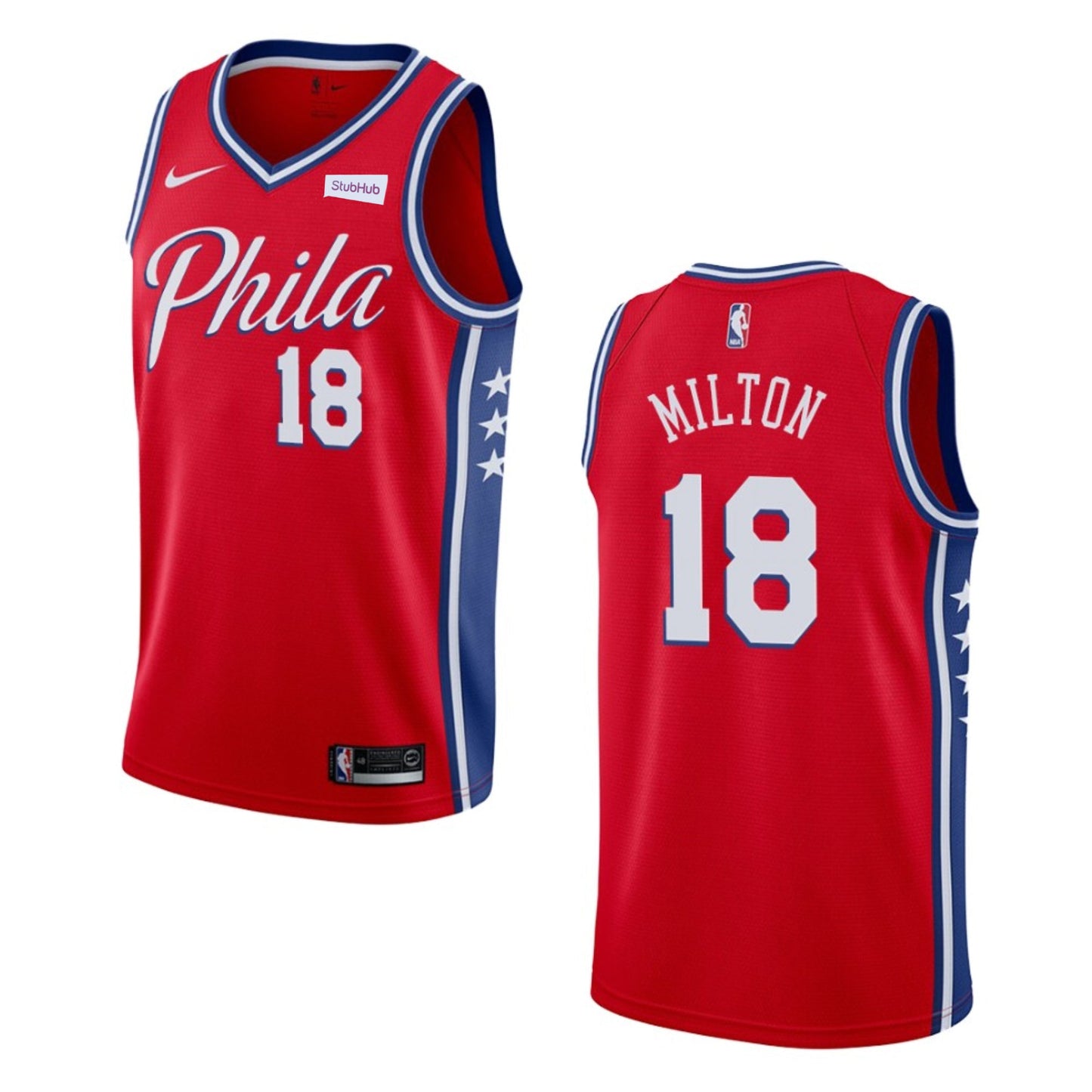 Basketball Shake Milton Philadelphia 76ers 18 Jersey