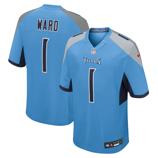 Football Tennessee Titans Game Home Jersey Football 2025 Draft First Round Pick - Battle Blue - Cameron Ward
