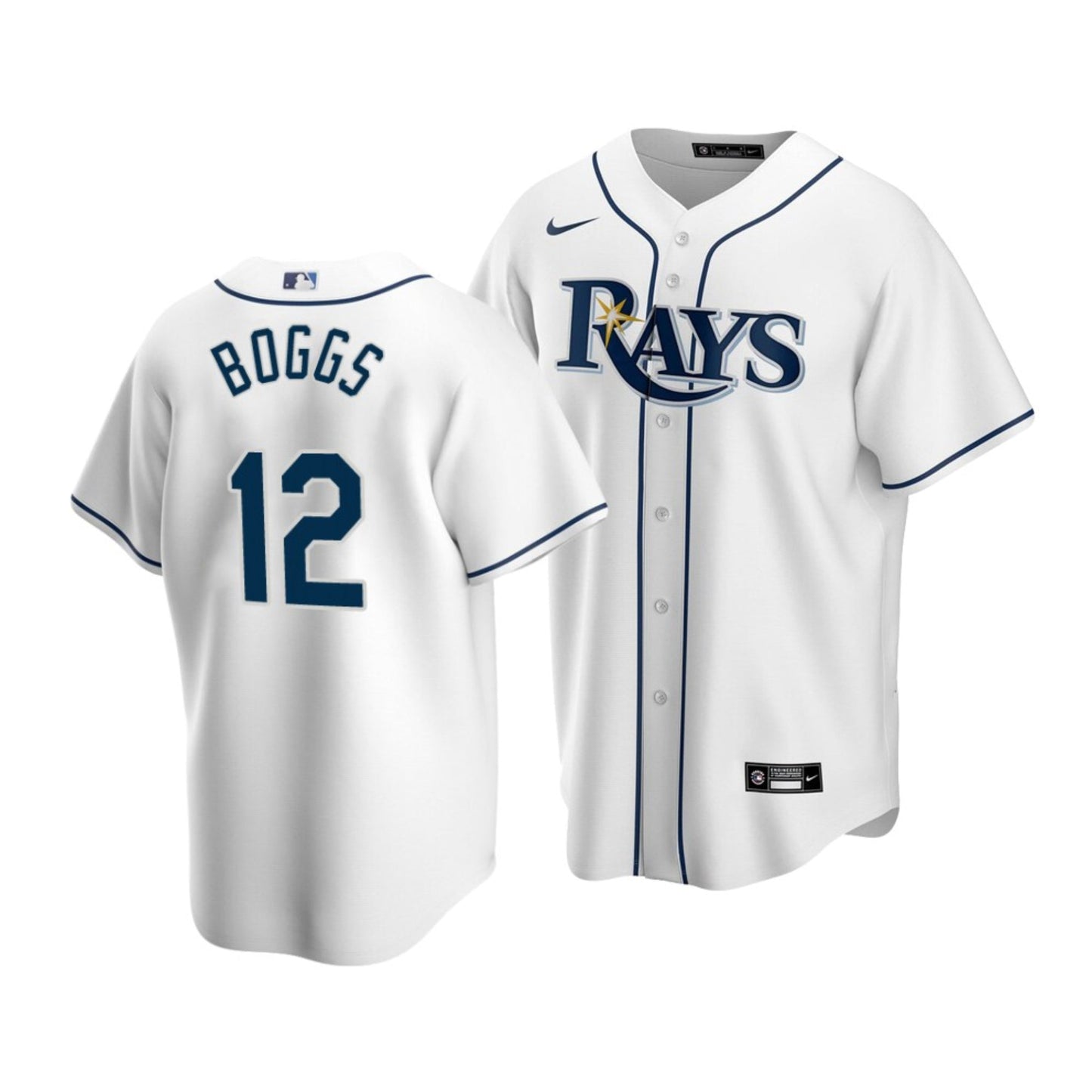 Baseball Wade Boggs Tampa Bay Rays 12 Jersey